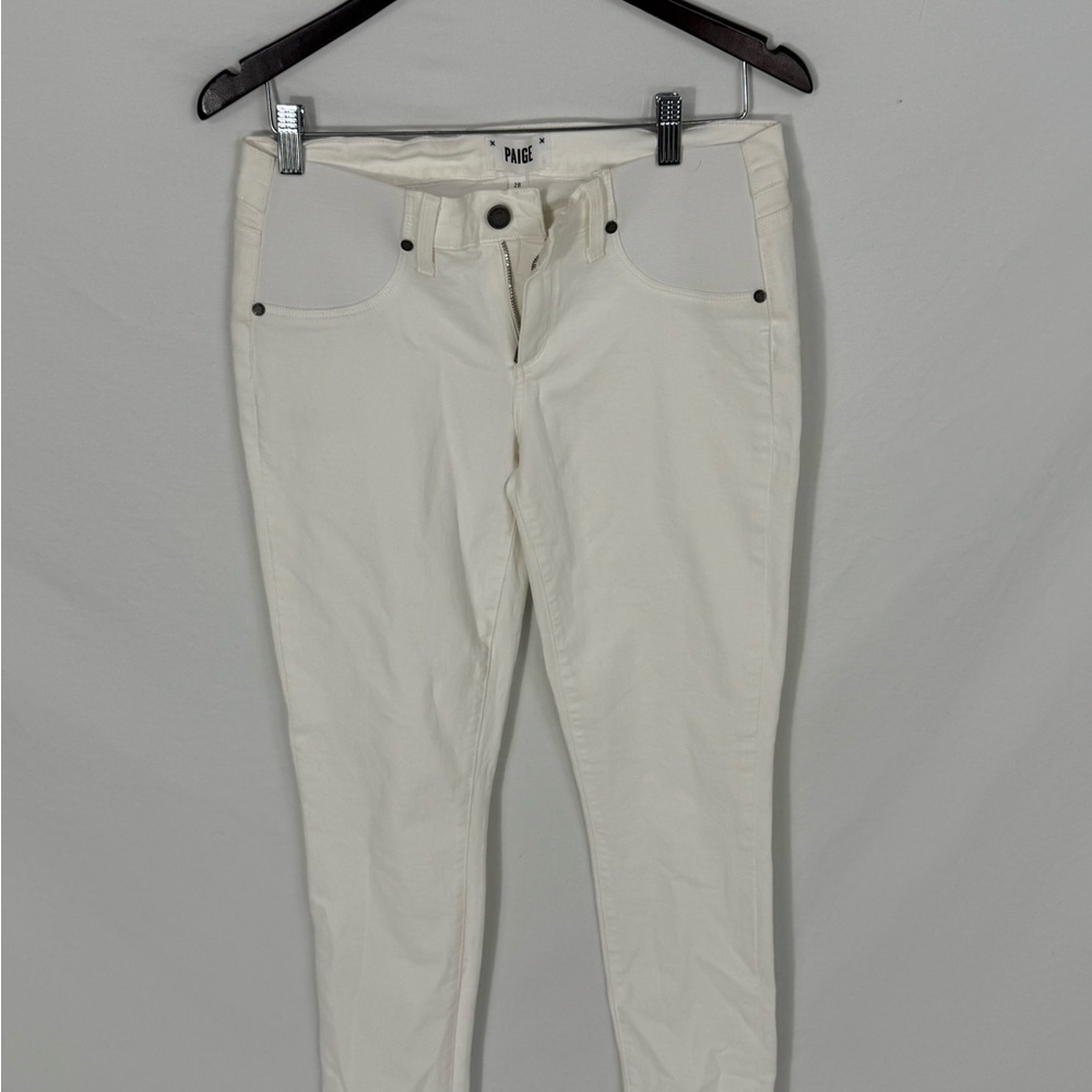 PAIGE Cream Denim Jeans